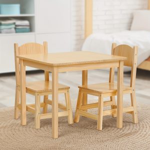 Durable Wooden Kids Table and Chair Set for Arts, Crafts, and Play