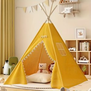 Kids Fabric Teepee Tent - Portable Playhouse for Children, Room Decor, No Electricity Needed, Durable Construction